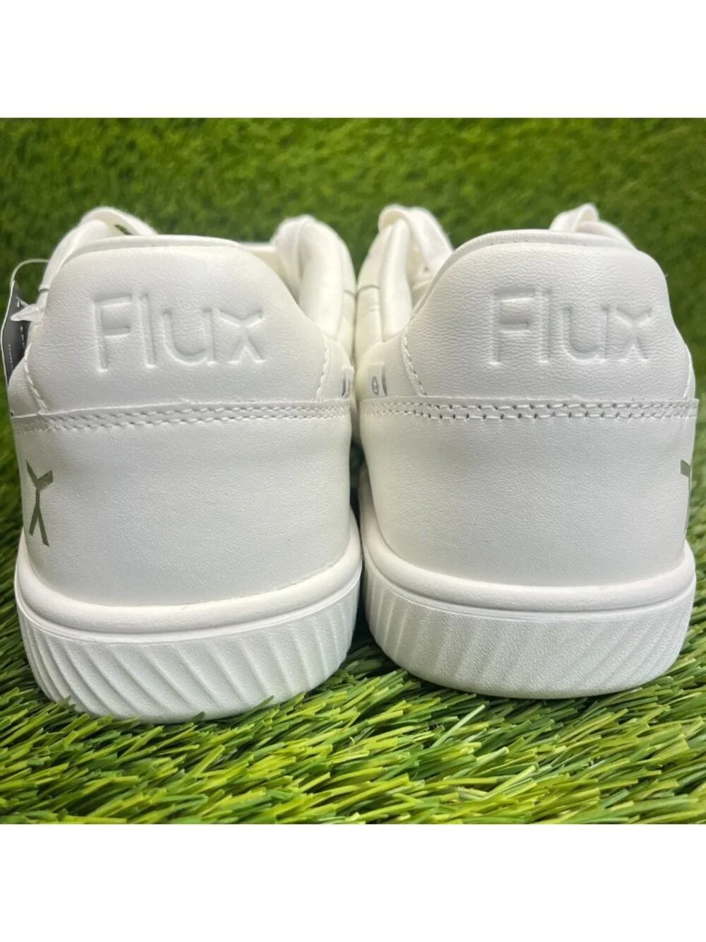 Flux Footwear Adapt Leather Trainer White Mens Size 10 Athletic Shoes Sneakers